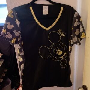 Disney Mickey Mouse Black and Gold Kids Tee